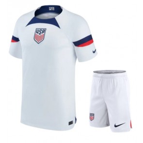 Maillot de foot États-Unis Domicile enfant Monde 2022 Manches Courte (+ pantalon court)